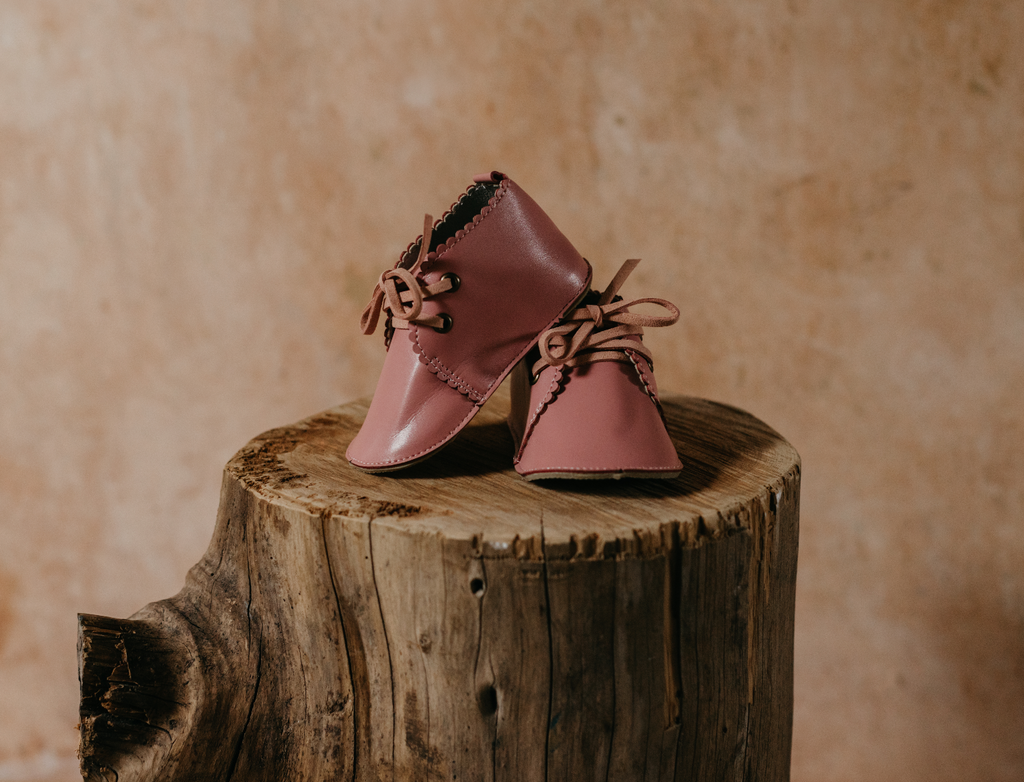 Avery Pink Leather Boots - [Goose & Gander Ireland]