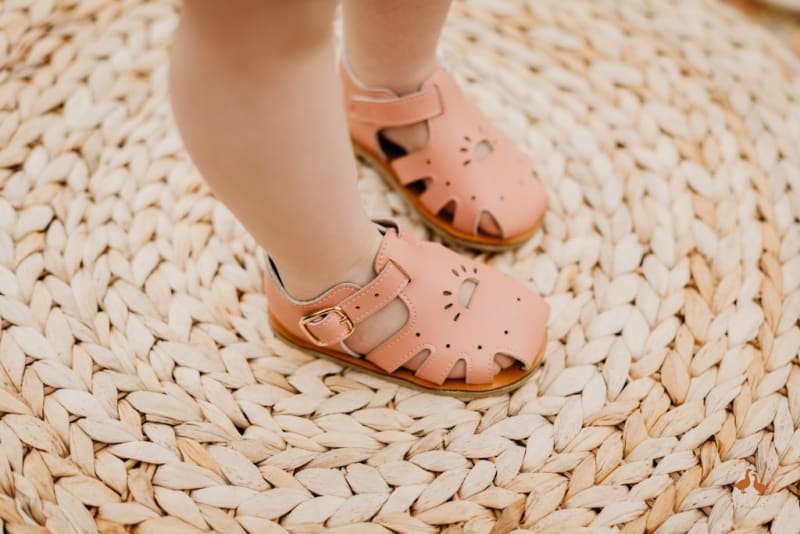 Aline Childrens Leather Sandal - Pink - [Goose & Gander Kids]